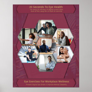 20 seconden tot de gezondheid van de ogen poster
