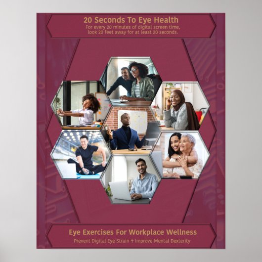 20 seconden tot de gezondheid van de ogen poster (Voorkant)