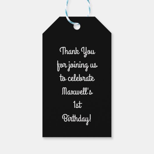 20 Sided Dice DND Games Kids Birthday Party Cadeaulabel (Achterkant)