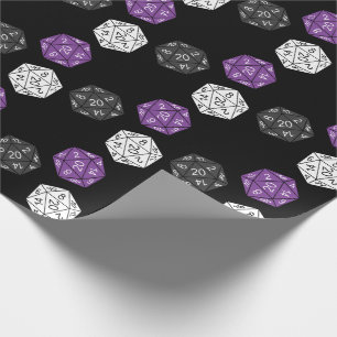 20 Sided Dice DND Games Kids Birthday Party Cadeaupapier