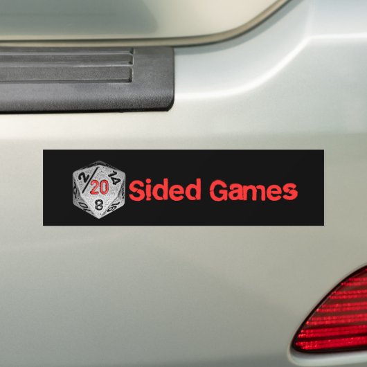 20 Sided Games Bumpersticker (Op auto)