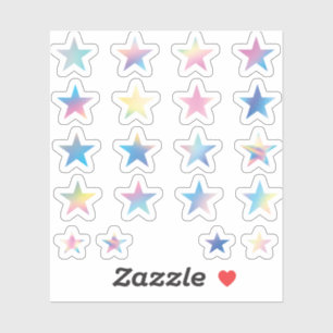 20 sterren Rainbow Hologram Planner Sticker