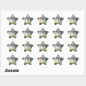 20 Sterstickers Maria en Jezus Ster Sticker (Vel)