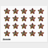 20 Stickers en forme d'étoile avec Ange de Noël (Feuille)