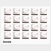 20 Stickers Favor Arbre Automne Carvings Initiaux (Feuille)