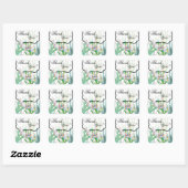 20 Stickers Merci Boho Llama Cactus Bohème De (Feuille)