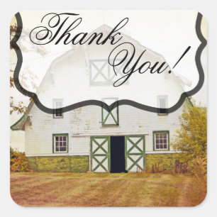 20 Stickers Merci Sunset Grange Pays Rustique F