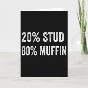 20% Stier 80% Muffin Grappige Valentijnsdag Citate Kaart