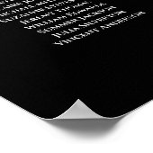 20 Tabel Elegant Black Wedding Seating Chart Poster (Hoek)