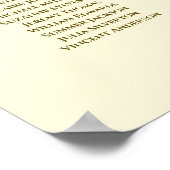 20 Tabel Elegant Gold Cream Wedding Seating Chart Poster (Hoek)