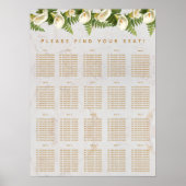 20 Tabellen Zitplaatskaart Marmer Calla Lilies Flo Poster (Voorkant)