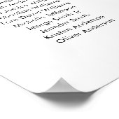 20 tabellen Zoek uw Zitplaatskaart Poster (Hoek)