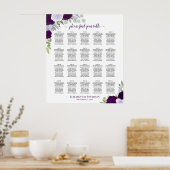 20 Tableau Boho pourpre Mariage floral tableau (Cuisine)