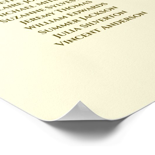 20 Tableau Élégant Mariage de crème dorée (Coin)