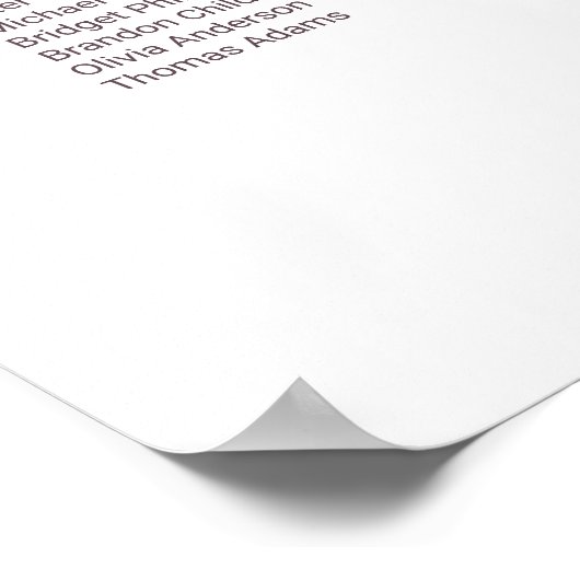 20 Tableau Élégant Mariage rose (Coin)