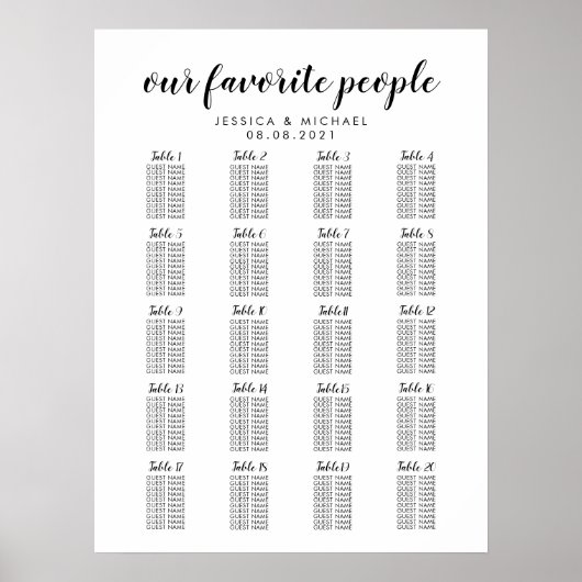 20 Tableau Grandes Sièges Mariages (Devant)