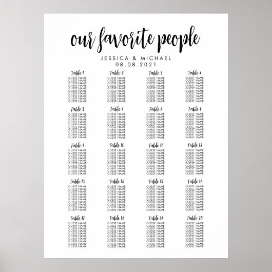 20 Tableau Grandes Sièges Mariages (Devant)