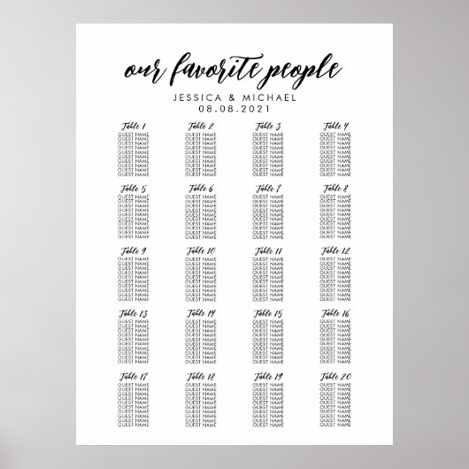 20 Tableau Grandes Sièges Mariages (Devant)