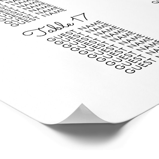 20 Tableau Grandes Sièges Mariages (Coin)