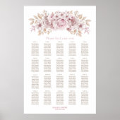 20 Tableau Mariage rose floral (Devant)