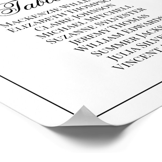 20 Tableau Mariage simple d'élégance (Coin)