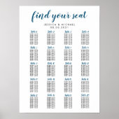 20 Tableau Marine Couleur Mariage Places assises (Devant)