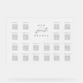 20 Tableau Plaque de siège en acrylique dépoli (Recto)