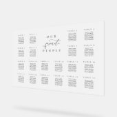 20 Tableau Plaque de siège en acrylique dépoli (Angle)