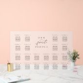 20 Tableau Plaque de siège en acrylique dépoli (Mariage)