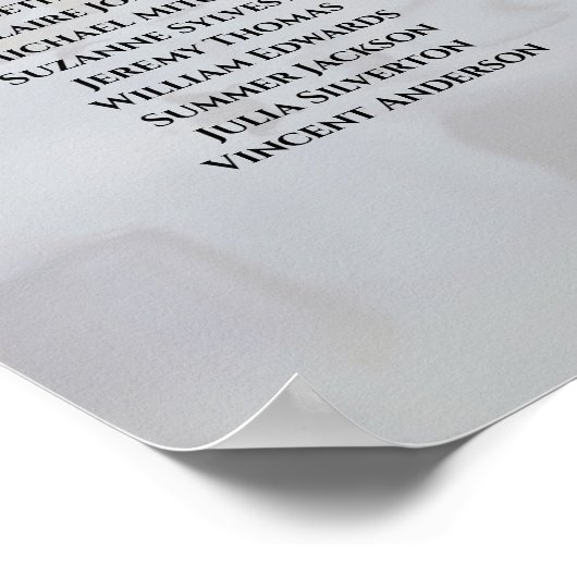 20 Tableau Réflexions blanches Tableau Mariage Siè (Coin)