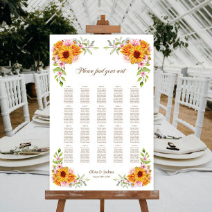 20 Tableau Rose de tournesol Mariage