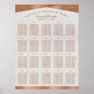 20 Tableau Sièges Mariage en marbre cuivre