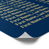 20 Tables Burgundy Floral Wedding Seating Chart Poster (Hoek)