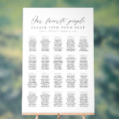 20 Tables Personnes Préférées Plan de Siège en Acr (Neutre)