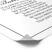 20 Tafel Eenvoudige Elegantie Trouwstoel Grafiek Poster (Hoek)