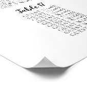 20 Tafel graafkaart voor grote weddenschappen Poster (Hoek)