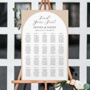 20 Tafels Beige Boog Vind Je Plaats Zitplaatsenkaa Poster