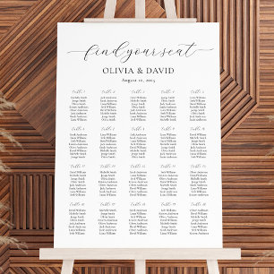 20 Tafels Eenvoudig Vind Je Stoel Zitplaats Chart Poster