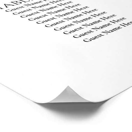 20 Tafels Groen Elegante Bruiloft Zittafel Grafiek Poster (Hoek)