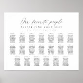 20 Tafels Onze favoriete Mensen Zitschema Plan Poster (Voorkant)