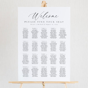 20 Tafels Welkom Stoelenkaart Poster