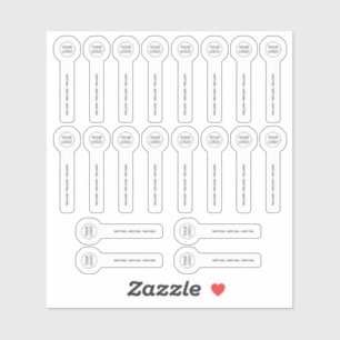 20 transparante witte lippenbalsem veiligheidsafdi sticker