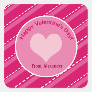 20 Valentijnsdag Hoorzittingen op het Dashes-plein Vierkante Sticker