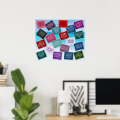 20 Volleyball Citaten in Kleur Poster (Thuiskantoor)