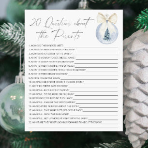20 vragen ouders - Winter Baby shower Game