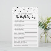 20 Vragen over de Birthday Boy Birthday game (Staand voorkant)