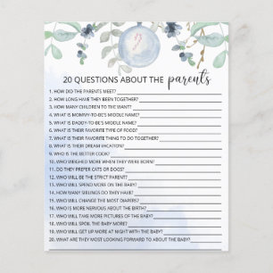 20 Vragen over de wedstrijd Parents baby shower