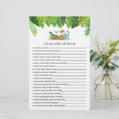 20 Vragen over Dinosaur Baby shower Game (Staand voorkant)