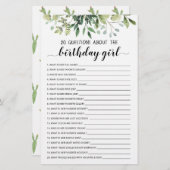 20 Vragen over het 'goudmeisje' Editable game (Voorkant / Achterkant)