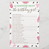 20 Vragen over het 'goudmeisje' Editable game (Voorkant)